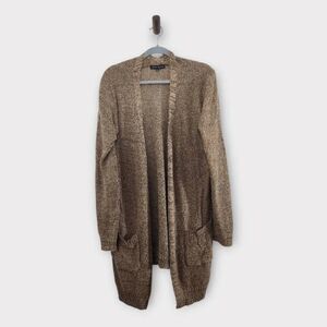 Love Ellie Brown Knit Cardigan Sweater Size Large NWOT Neutral Brown Sweater